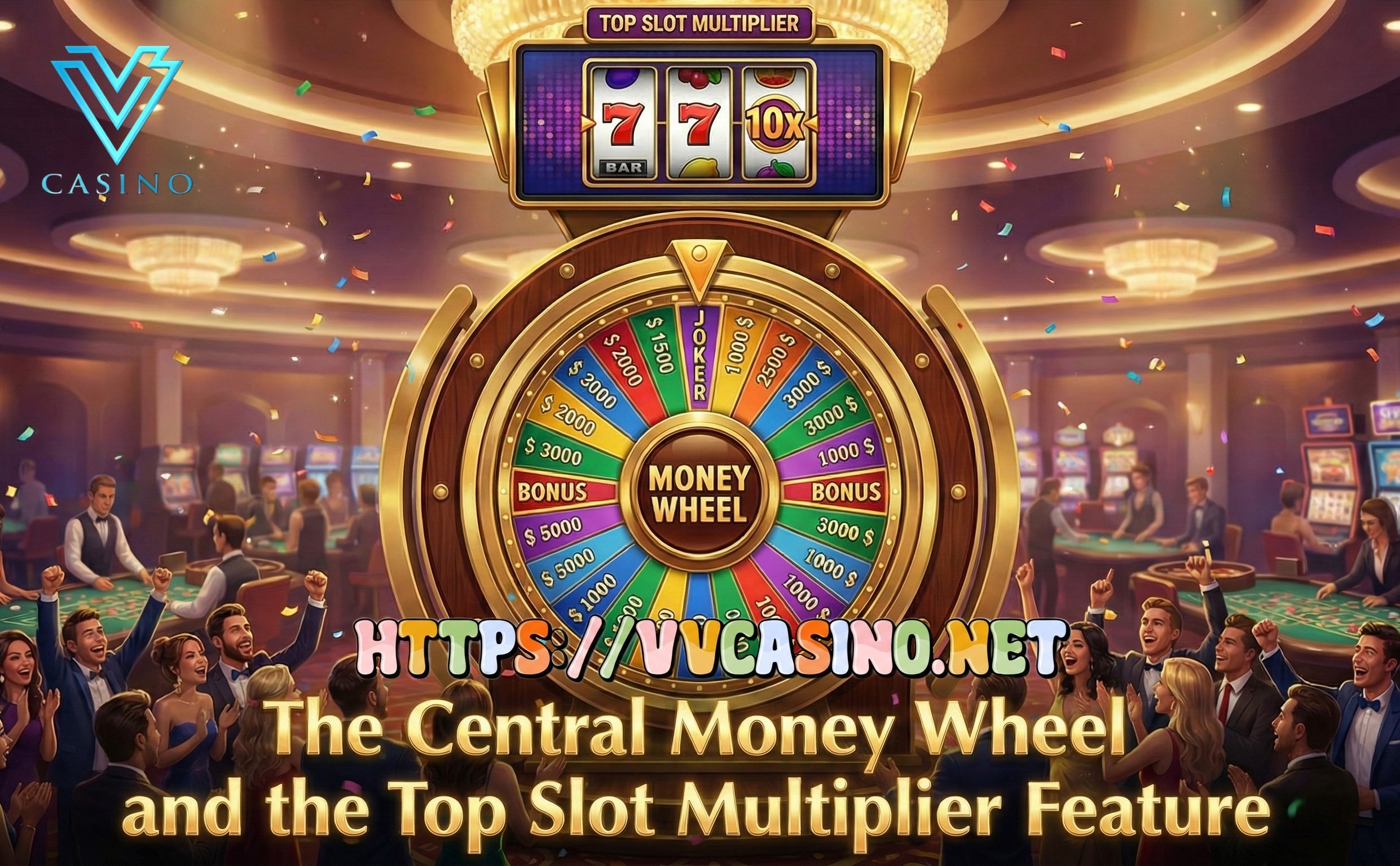 The Central Money Wheel and the Top Slot Multiplier Feature